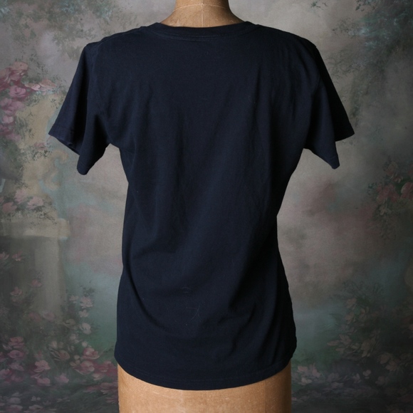 Disney Store Minnie Mouse V-neck T Black Sz Lg - Picture 3 of 7